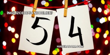İngilizcede 54 Ne Demek?