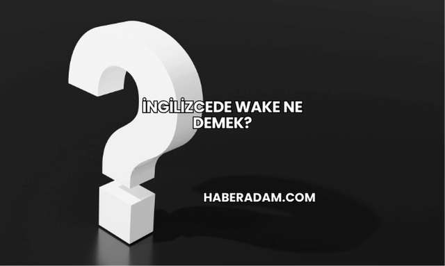 İngilizcede Wake Ne Demek?