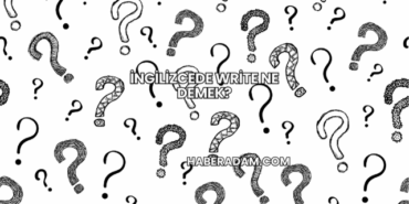 İngilizcede write ne demek?
